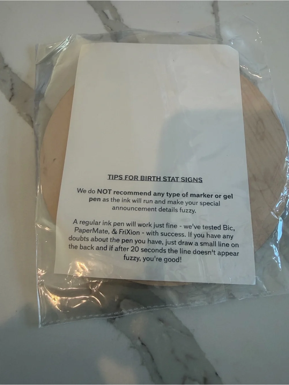 NWT Hello World Newborn Milestone Plaque - Natural Wood with Black Script